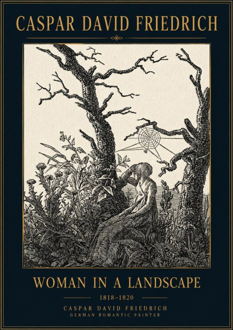 Caspar David Friedrich Woman in a Landscape No4 - Plakát