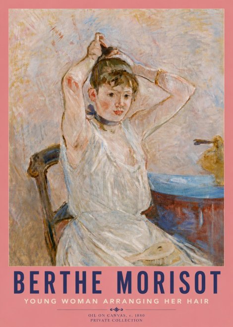 Berthe Morisot Young Woman Arranging Her Hair No5 - Plakát