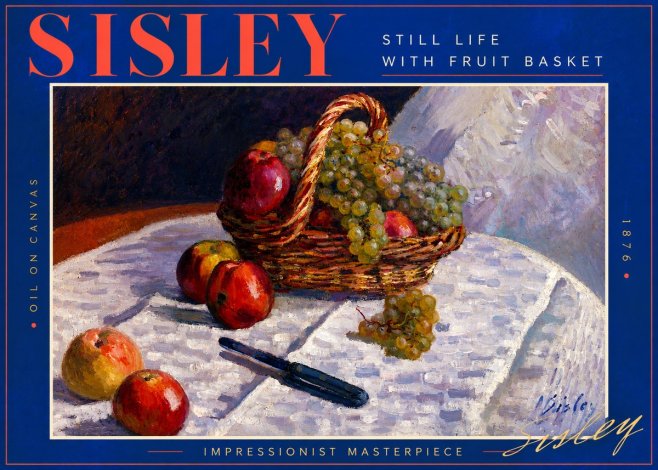 Sisley Still Life with Fruit Basket No3 - Plakát
