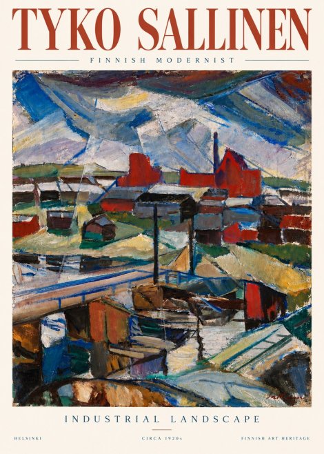 Tyko Sallinen Industrial Landscape No3 - Plakát