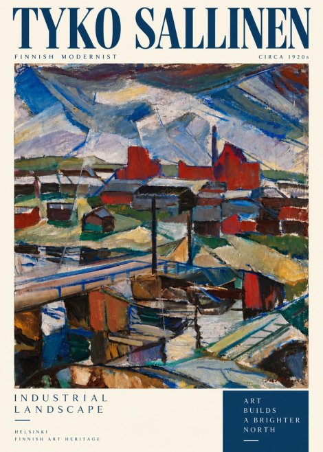 Tyko Sallinen Industrial Landscape No4 - Plakát