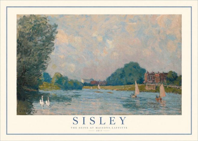 Sisley The River – Afternoon, 1877 No2 - Plakát