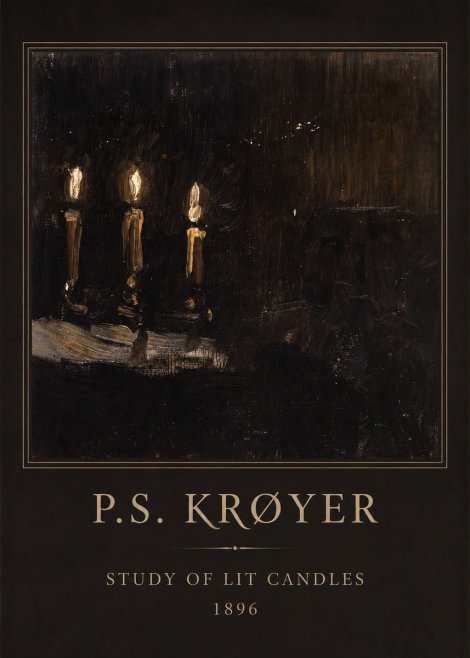 P.S. Krøyer Study of Lit Candles No4 - Plakát