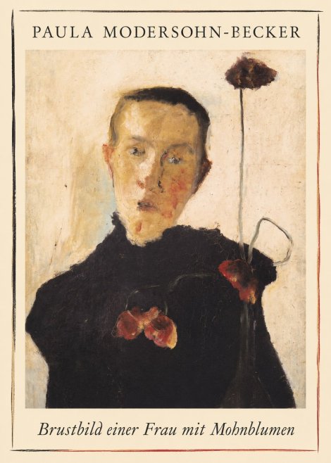 Paula Modersohn-Becker Brustbild Einer Frau Mit Mohnblumen No1 - Plakát