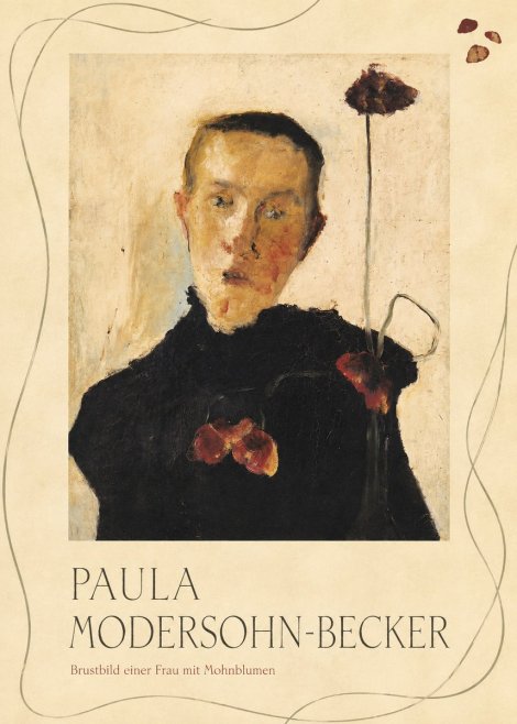 Paula Modersohn-Becker Brustbild Einer Frau Mit Mohnblumen No3 - Plakát