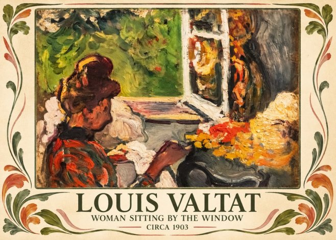 Louis Valtat Woman Sitting by the Window No3 - Plakát