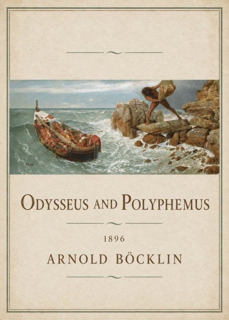 Arnold Böcklin Odysseus and Polyphemus No1 - Plakát