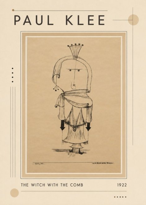 Paul Klee The Witch with the Comb No1 - Plakát
