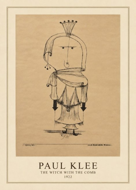 Paul Klee The Witch with the Comb No4 - Plakát