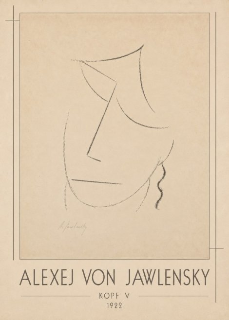 Alexej von Jawlensky Kopf V No1 - Plakát