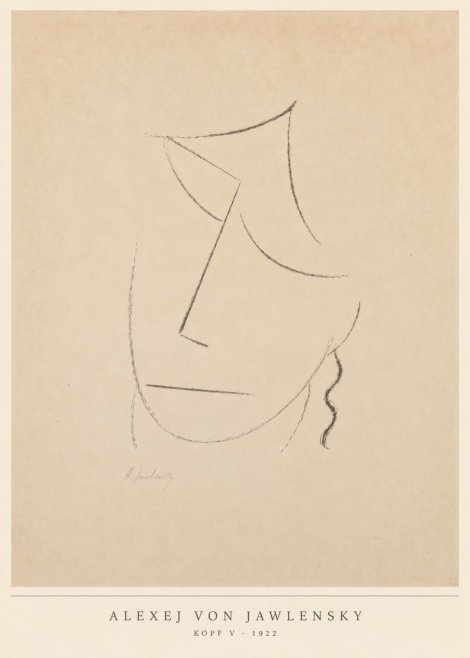 Alexej von Jawlensky Kopf V No6 - Plakát