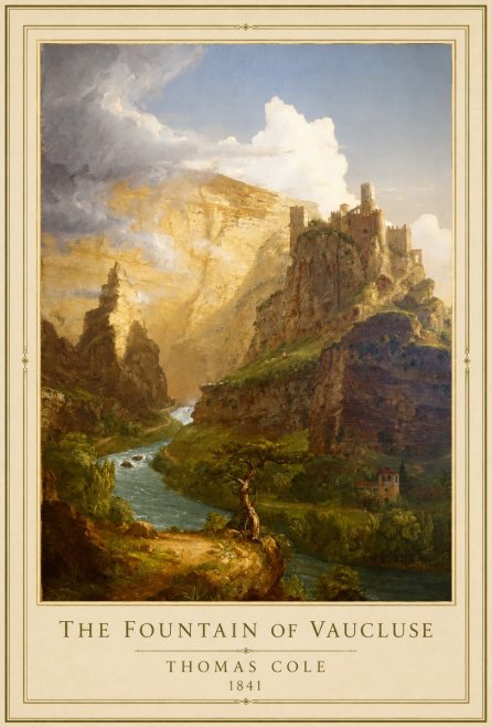 Thomas Cole The Fountain of Vaucluse I No1 - Plakát