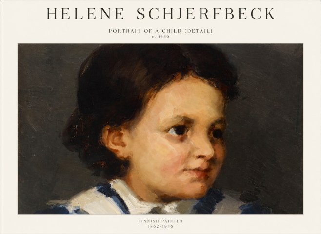 Helene Schjerfbeck Portrait of a Child (Detail) No1 - Plakát