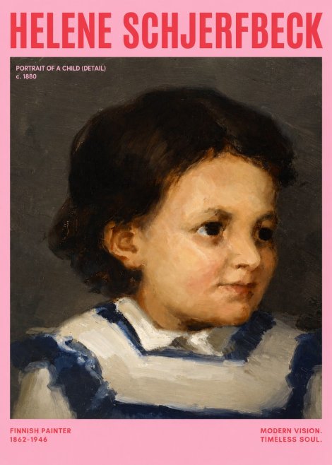 Helene Schjerfbeck Portrait of a Child (Detail) No2 - Plakát