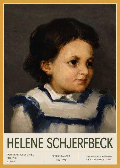 Helene Schjerfbeck Portrait of a Child (Detail) No4 - Plakát