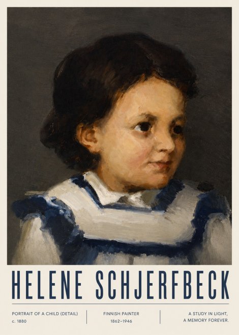 Helene Schjerfbeck Portrait of a Child (Detail) No5 - Plakát
