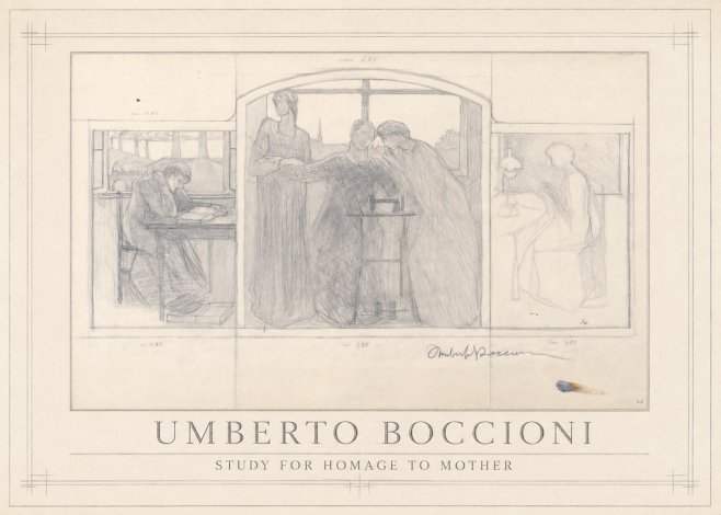 Umberto Boccioni Study for Homage to Mother No1 - Plakát