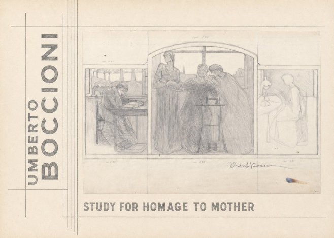 Umberto Boccioni Study for Homage to Mother No2 - Plakát