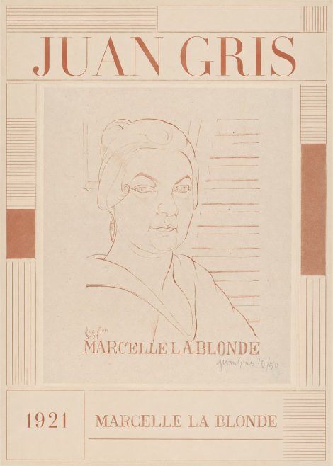 Juan Gris Marcelle La Blonde No5 - Plakát