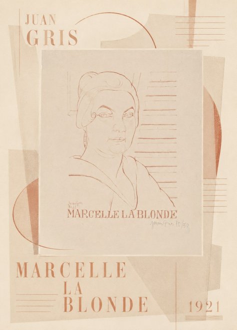 Juan Gris Marcelle La Blonde No6 - Plakát