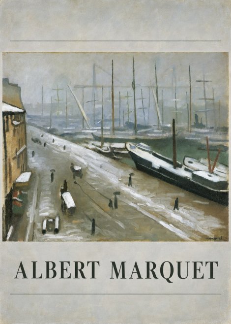Albert Marquet Le Havre, Le Bassin Sous La Neige No1 - Plakát