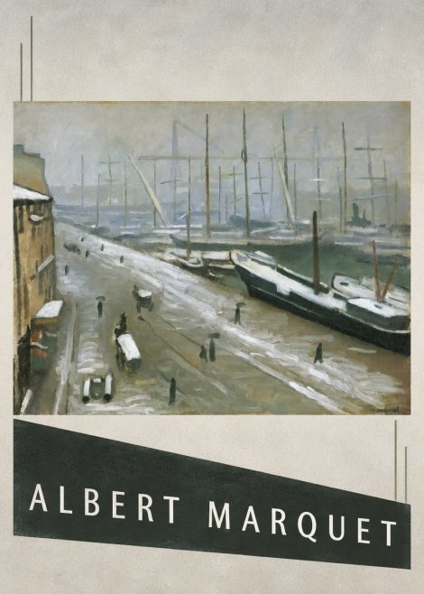 Albert Marquet Le Havre, Le Bassin Sous La Neige No3 - Plakát