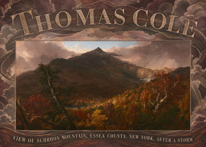 Thomas Cole View of Schroon Mountain, Essex County, New York, After a Storm No5 - Plakát