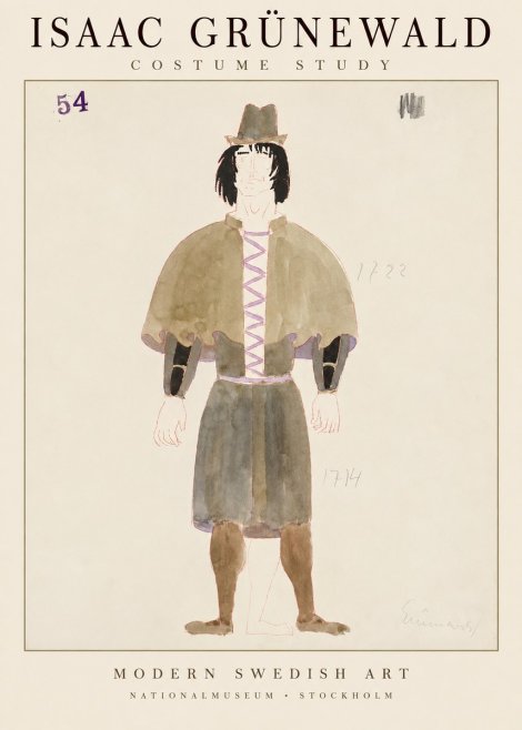 Isaac Grünewald Costume Study V No2 - Plakát