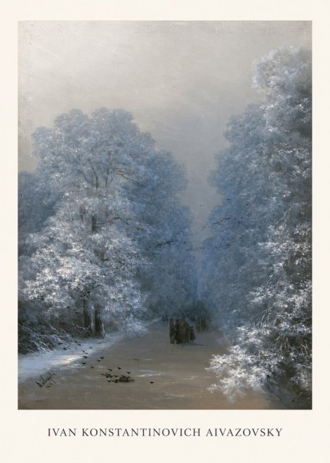 Ivan Konstantinovich Aivazovsky Winter Forest No1 - Plakát