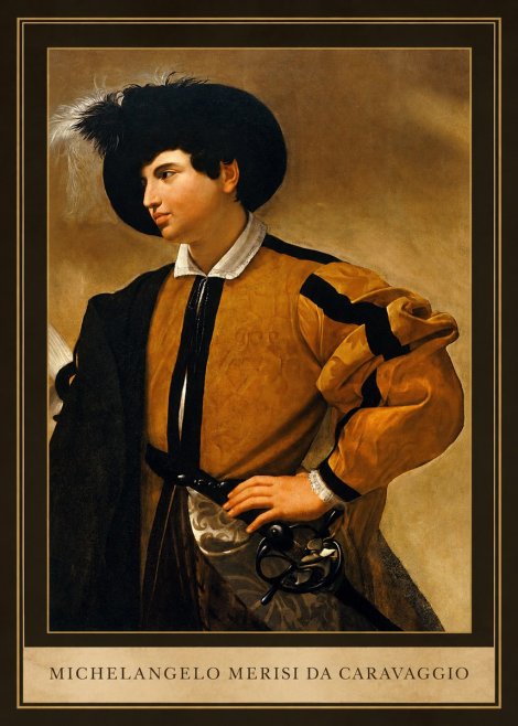 Michelangelo Merisi da Caravaggio Portrait of a Young Man No1 - Plakát