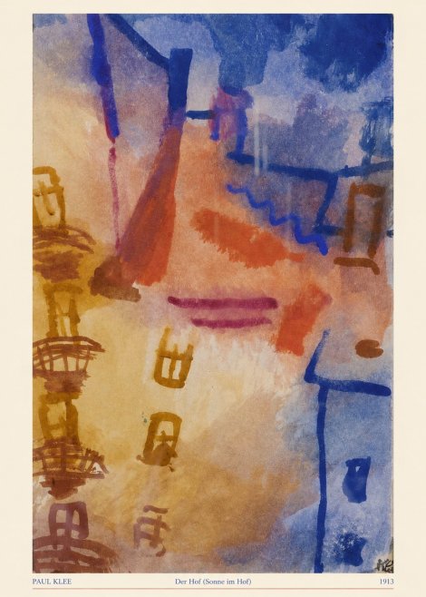 Paul Klee Der Hof (Sonne Im Hof) No5 - Plakát