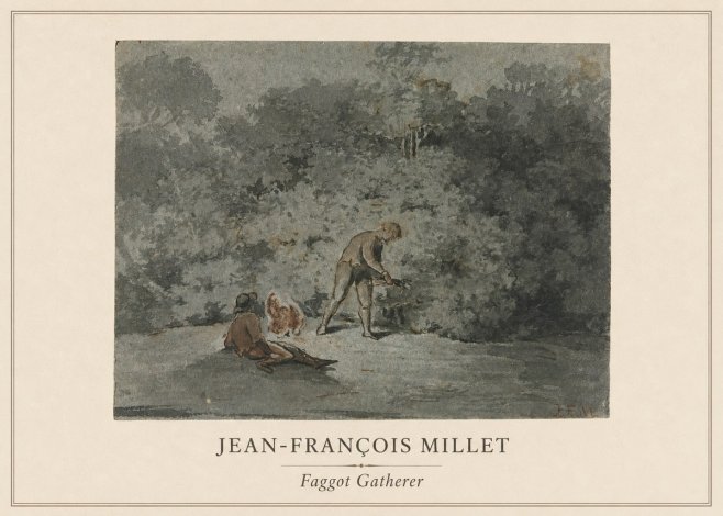 Jean-François Millet Faggot Gatherer No1 - Plakát