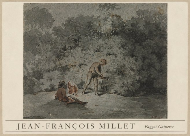 Jean-François Millet Faggot Gatherer No3 - Plakát