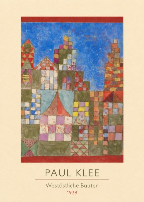 Paul Klee Westöstliche Bauten No3 - Plakát