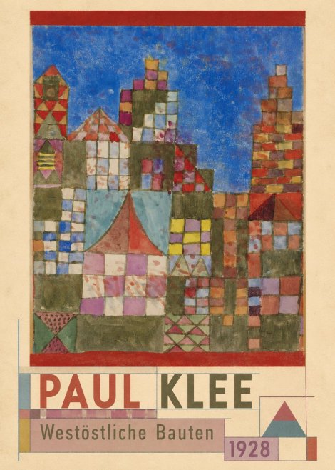 Paul Klee Westöstliche Bauten No4 - Plakát