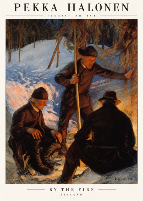 Pekka Halonen By the Fire No1 - Plakát