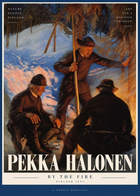 Pekka Halonen By the Fire No5 - Plakát