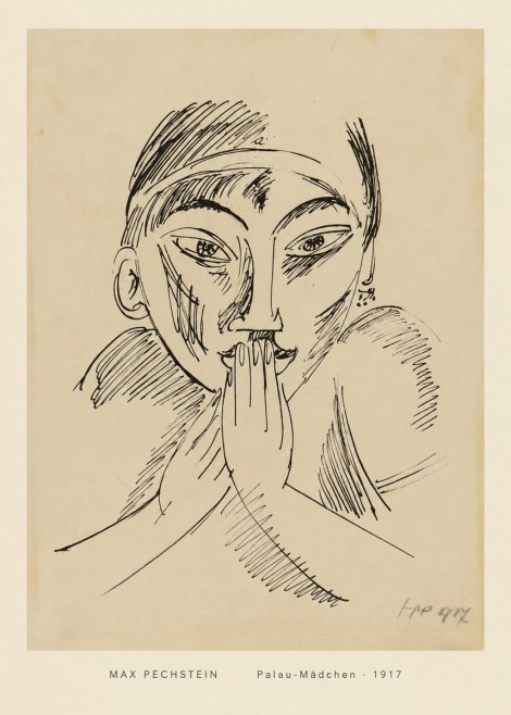 Max Pechstein Palau-mädchen No4 - Plakát