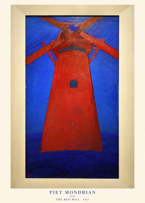 Piet Mondrian The Red Mill No5 - Plakát