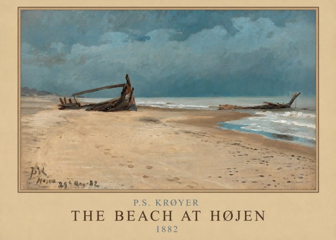 P.S. Krøyer The Beach at Højen No1 - Plakát