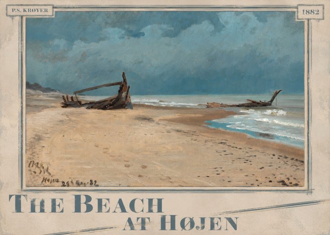 P.S. Krøyer The Beach at Højen No5 - Plakát