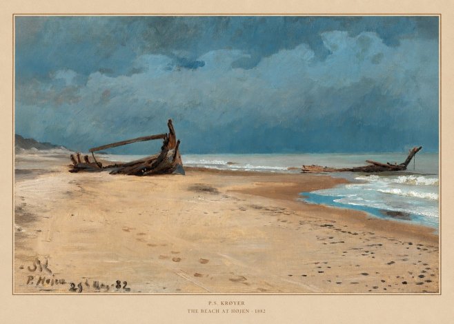 P.S. Krøyer The Beach at Højen No6 - Plakát