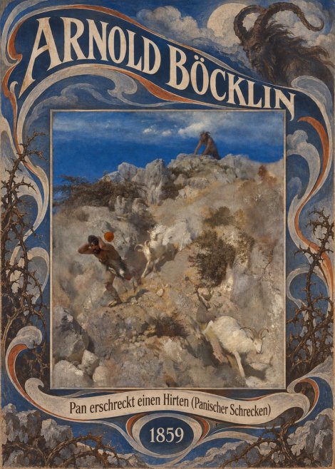 Arnold Böcklin Pan Erschreckt Einen Hirten (Panischer Schrecken) No6 - Plakát