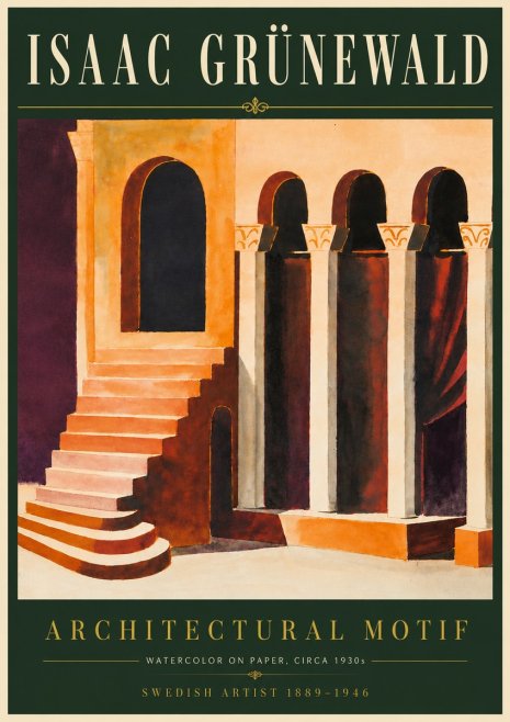 Isaac Grünewald Architectural Motif III No6 - Plakát