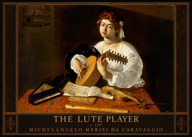Michelangelo Merisi da Caravaggio The Lute Player No1 - Plakát