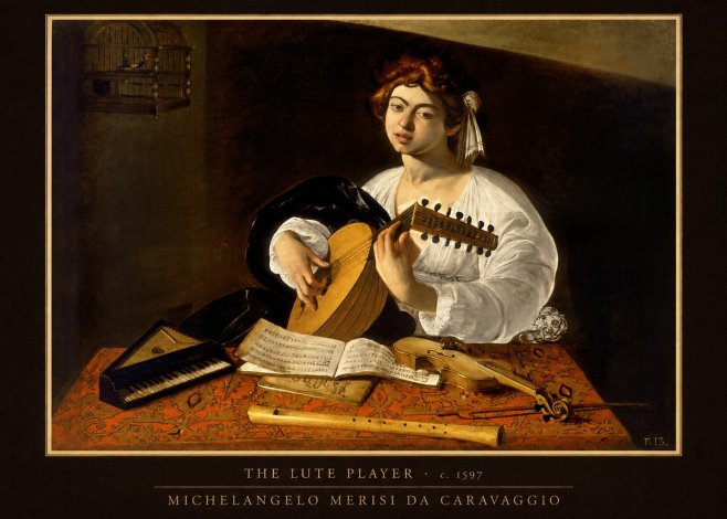 Michelangelo Merisi da Caravaggio The Lute Player No6 - Plakát