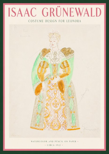 Isaac Grünewald Costume Design for Leonora No3 - Plakát