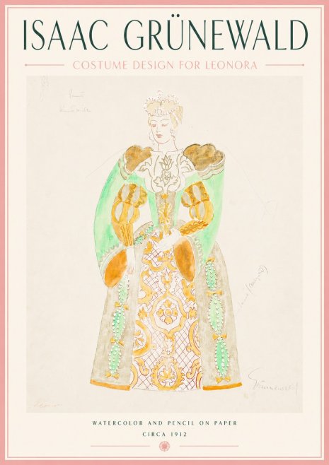 Isaac Grünewald Costume Design for Leonora No5 - Plakát