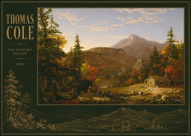 Thomas Cole The Hunter's Return II No2 - Plakát
