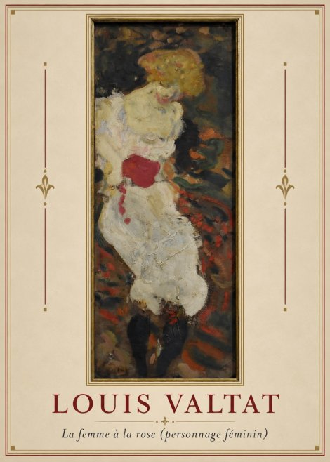 Louis Valtat La Femme À La Rose (Personnage Féminin) No2 - Plakát